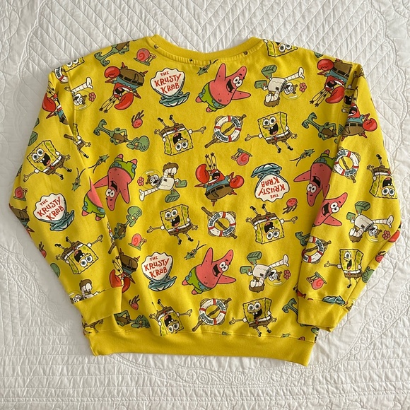 Rare SpongeBob SquarePants All Over Print Graphic Sweatshirt Crewneck - Picture 9 of 10